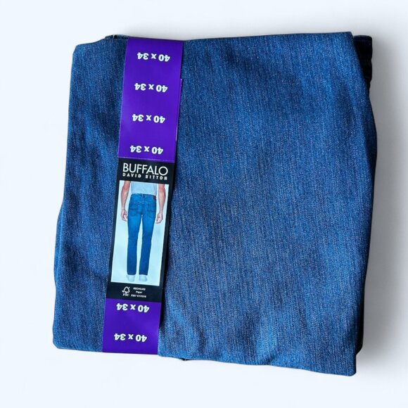 Buffalo David Bitton Men's Slim Straight Jean Stretch Denim Blue Size 40x34 - Picture 10 of 10